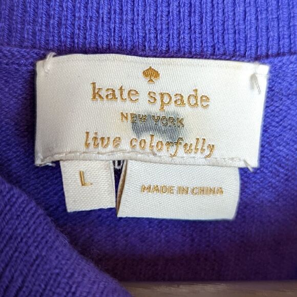 kate spade lavender cashmere sweater - Picture 3 of 4